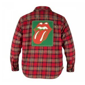 Upcycled Rolling Stones Christmas Flannel